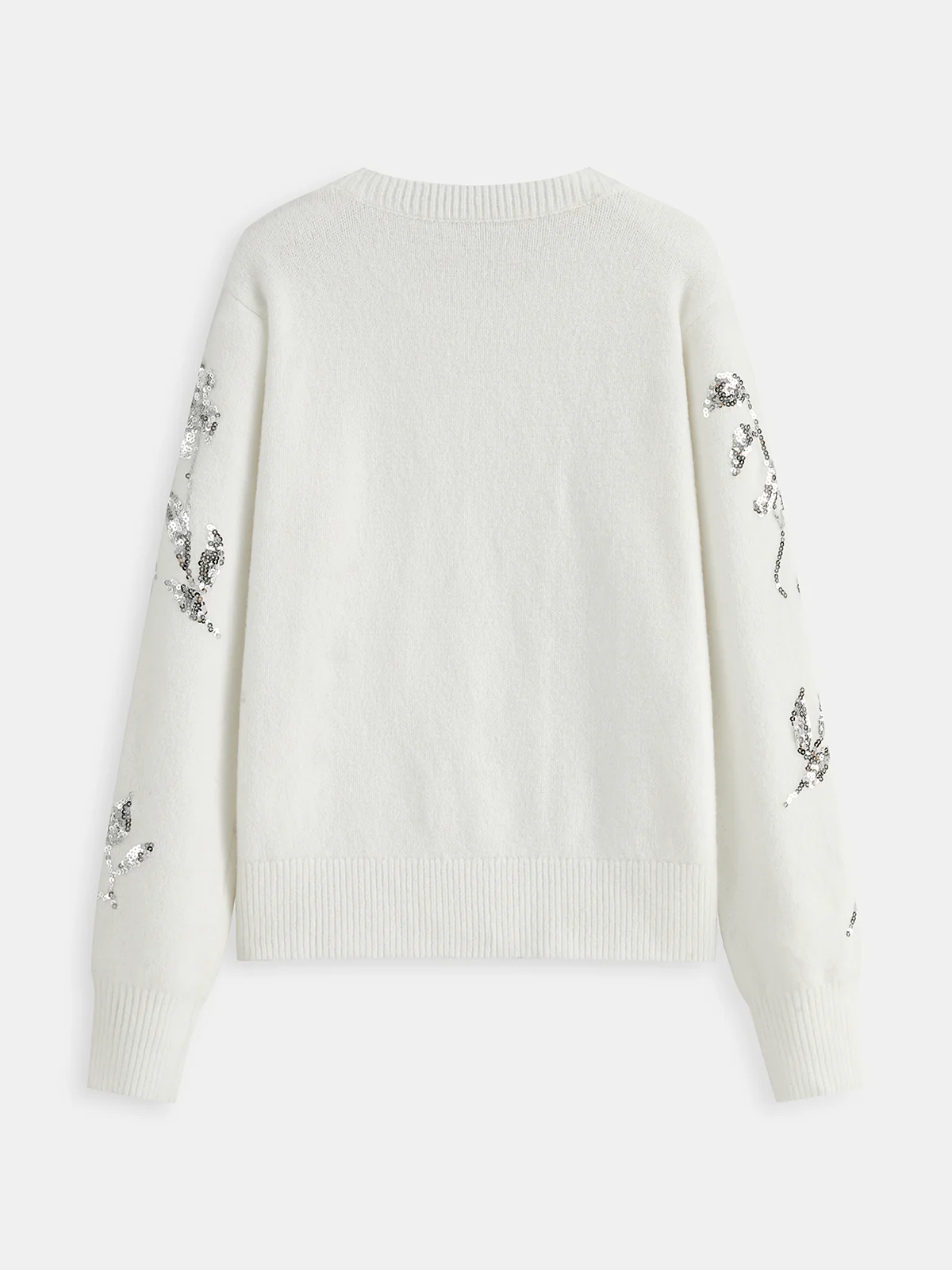 Sequin Floral Oversized Sweater - Wholesalesil