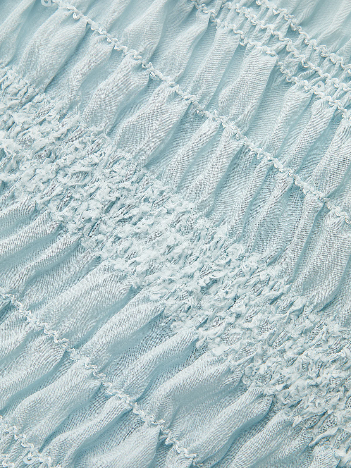 Ruched Ruffle Trim Blouse - Wholesalesil