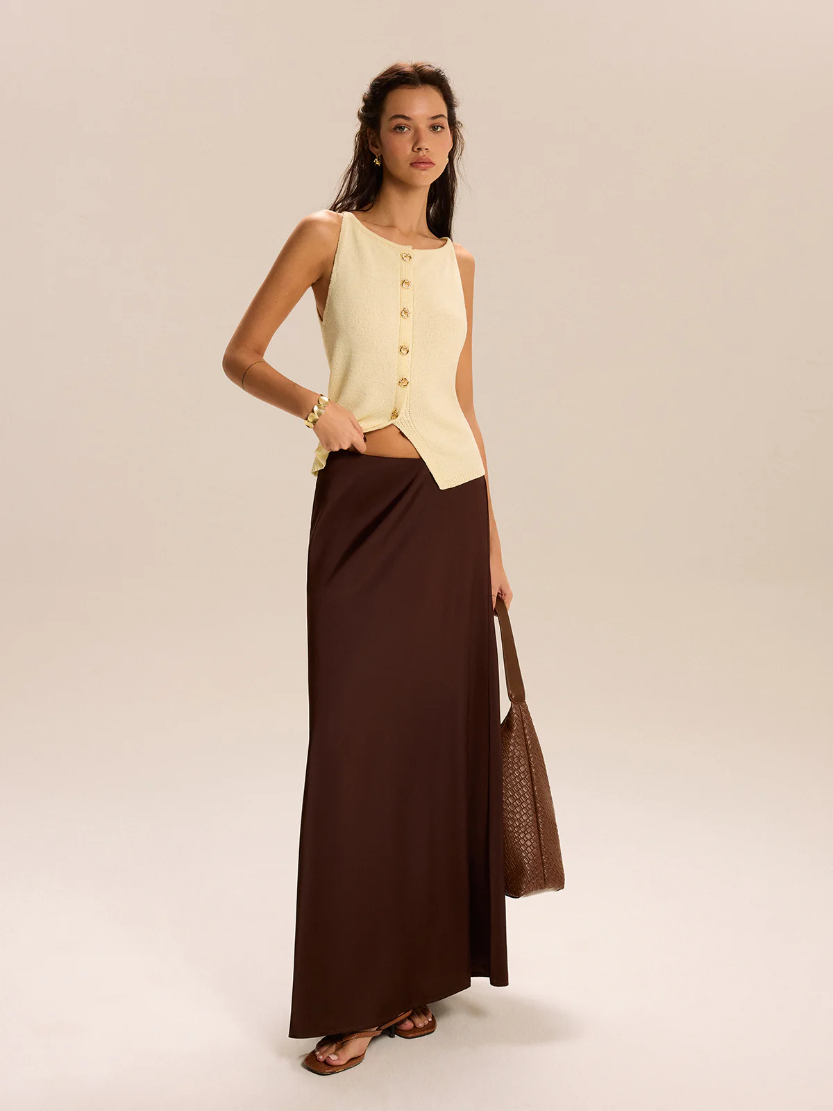 Knit Button-Front Tank Top - Wholesalesil