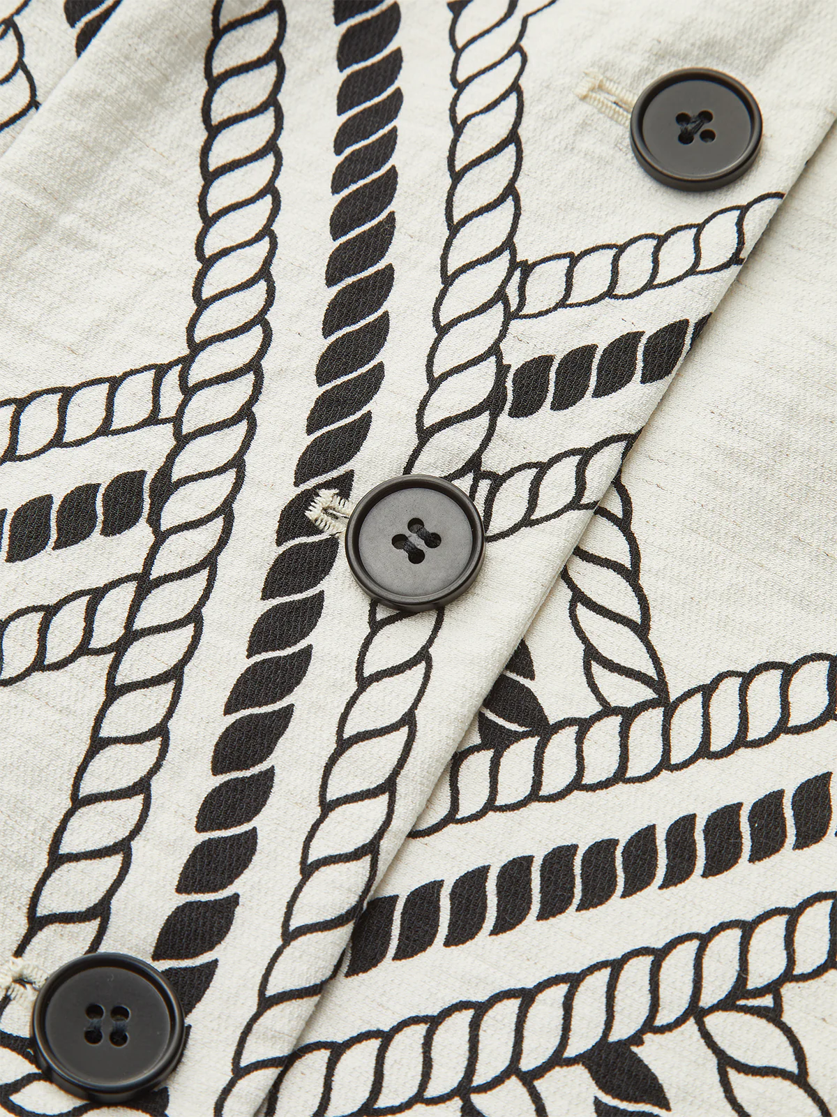 Rope-Pattern Print Vest - Wholesalesil