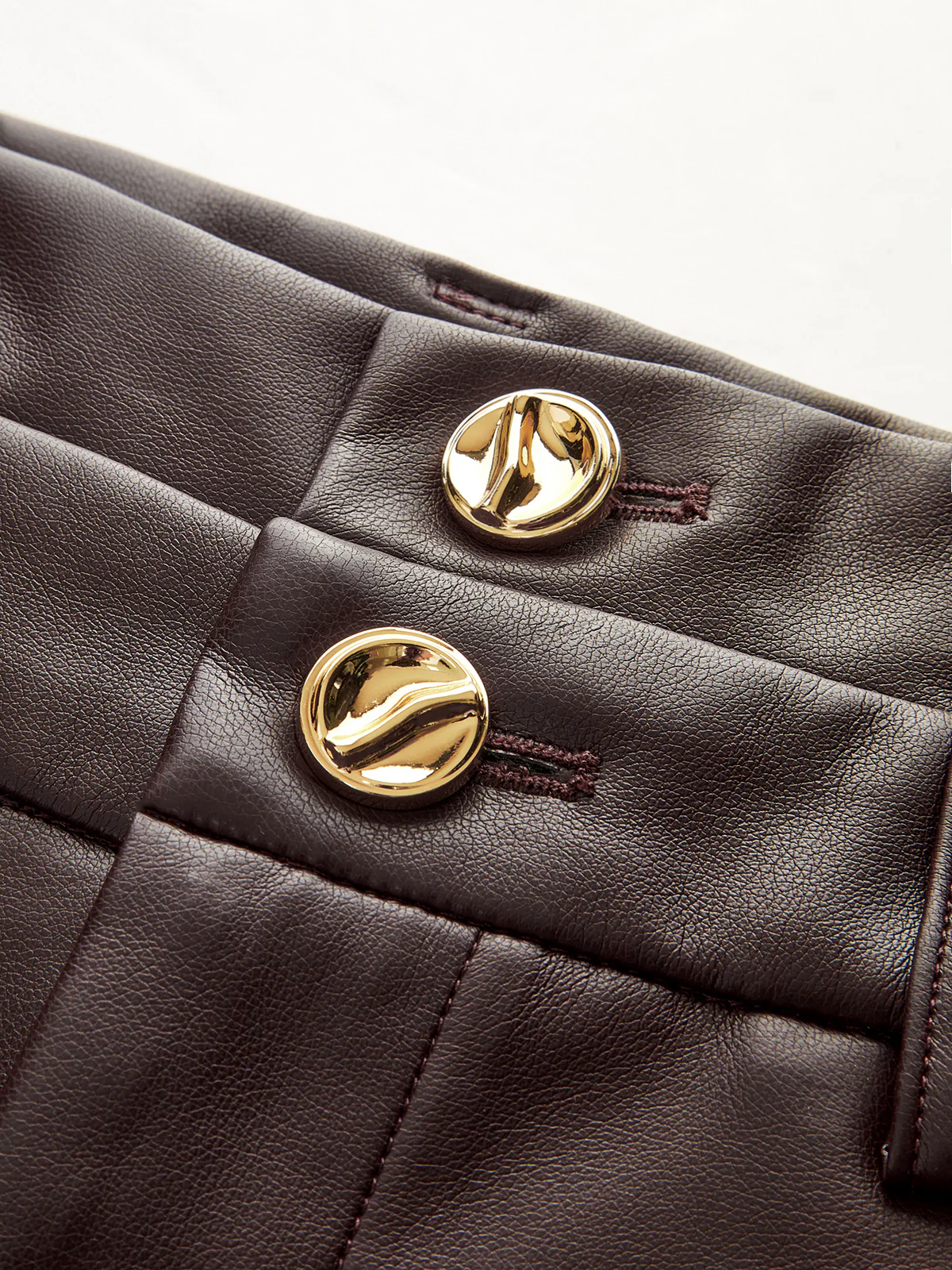 Double Waistband Faux Leather Pants - Wholesalesil