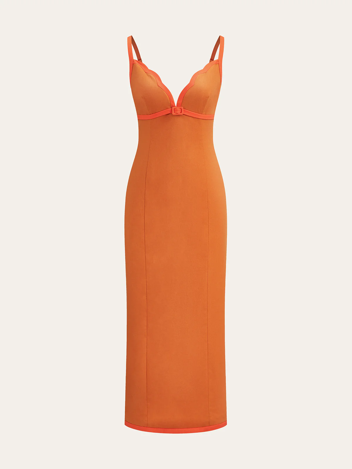 Linen & Cotton Contrast Trim Maxi Dress - Wholesalesil