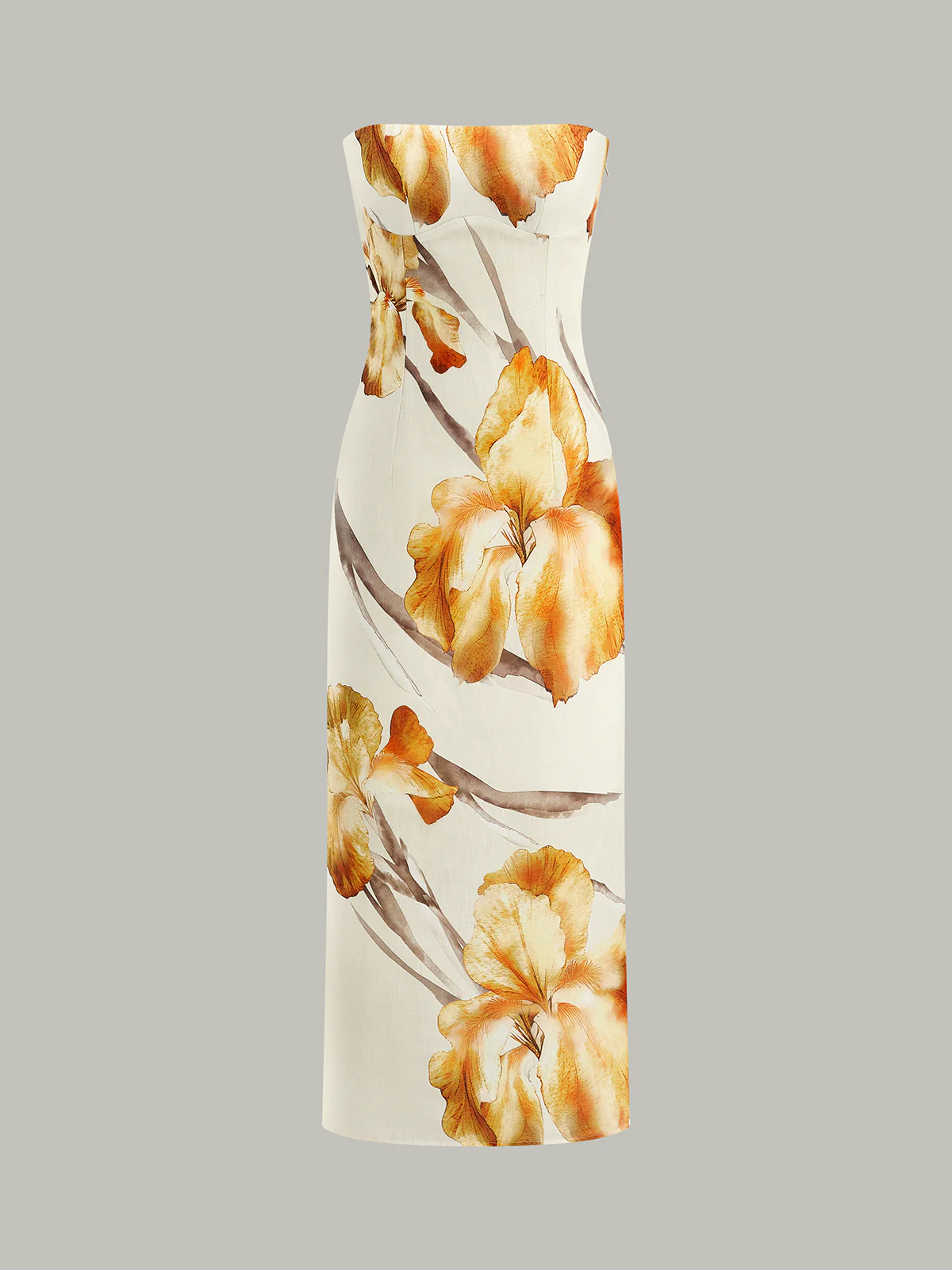 Floral-Print Midi Dress - Wholesalesil