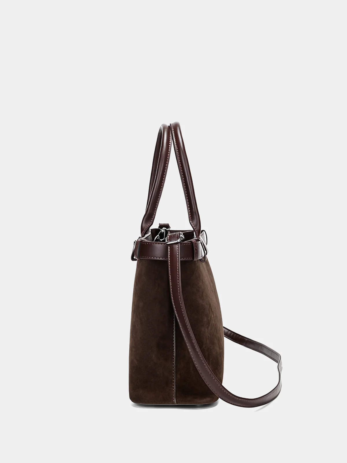 Belt Detail Suede Effect Tote Bag - Wholesalesil