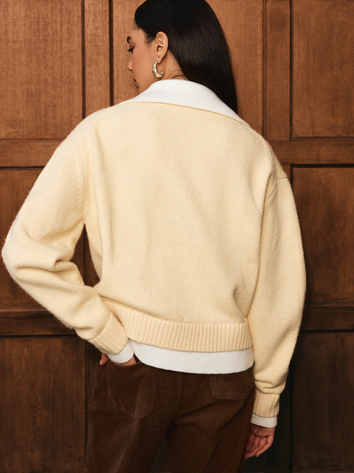 2 in 1 Polo Collar Layered Sweater - Wholesalesil