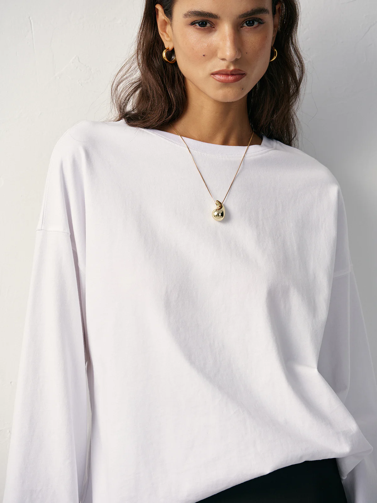 Long Sleeve Cotton T-Shirt - Wholesalesil