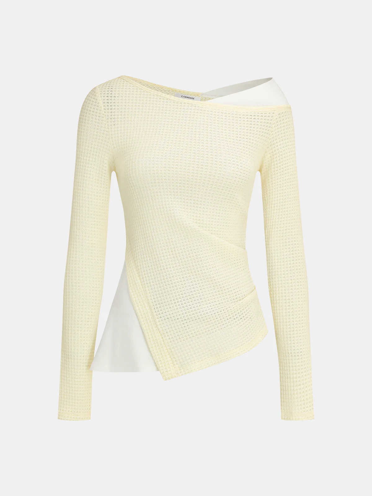 Color Block Waffle-Knit Top - Wholesalesil