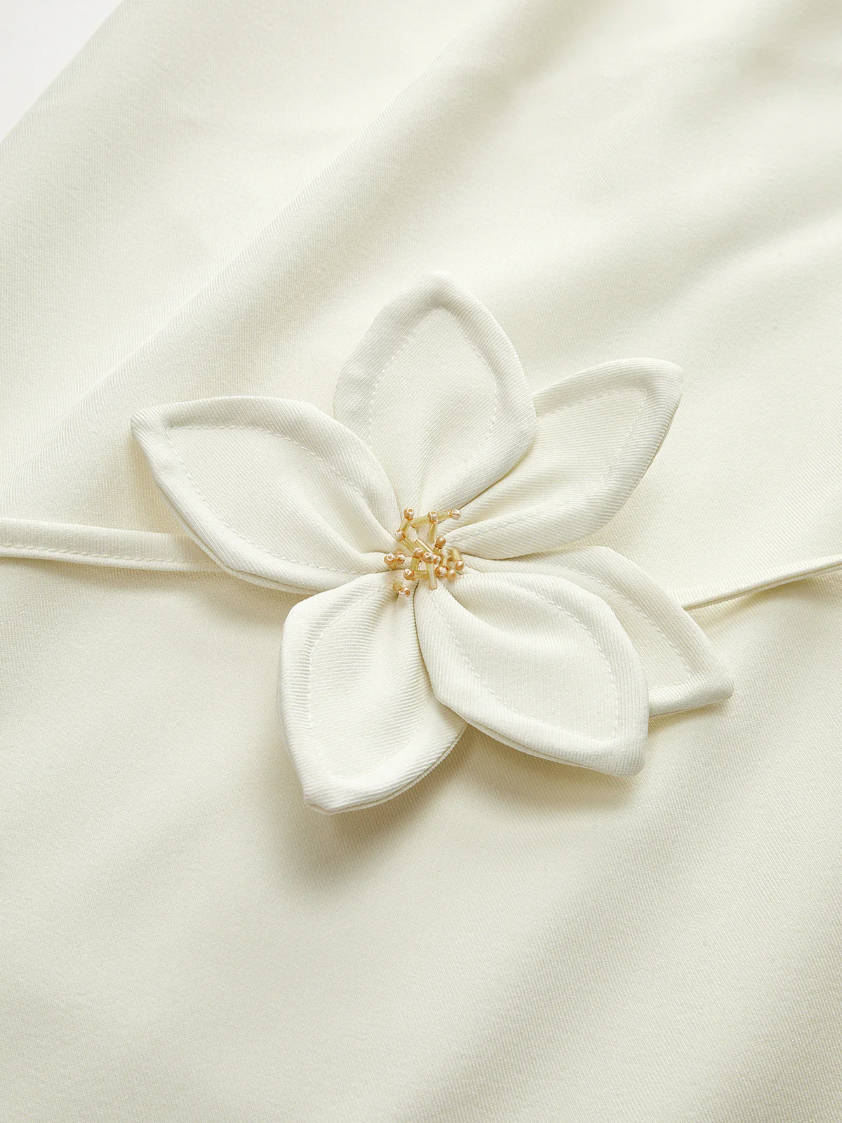 3D Floral Tie Wide-Leg Pants - Wholesalesil