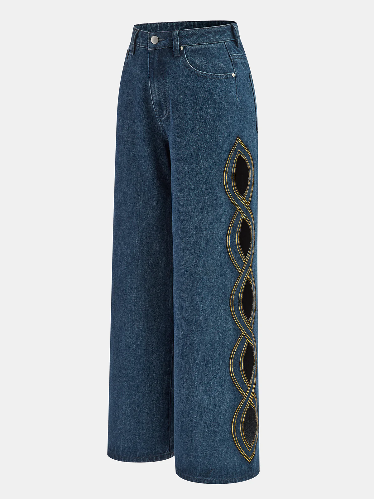 Irregular Cut-out Jeans - Wholesalesil