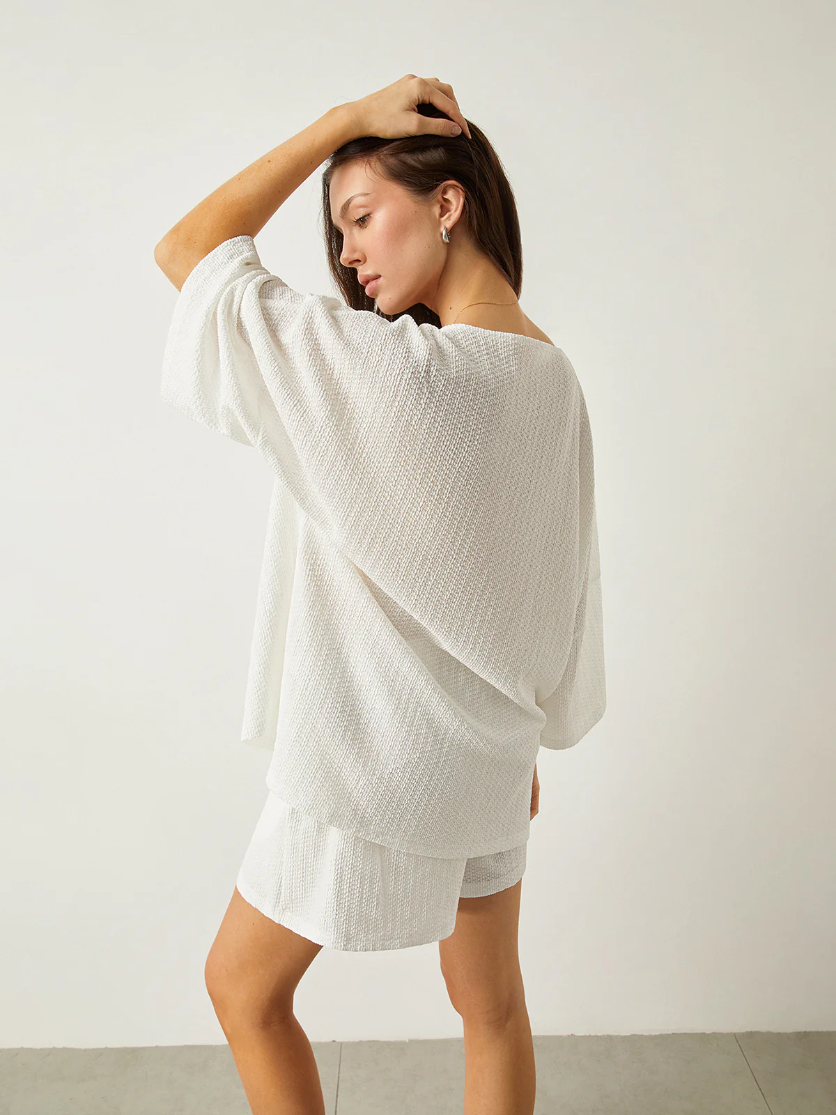 Button-Front Loose-Fit Shorts Set - Wholesalesil