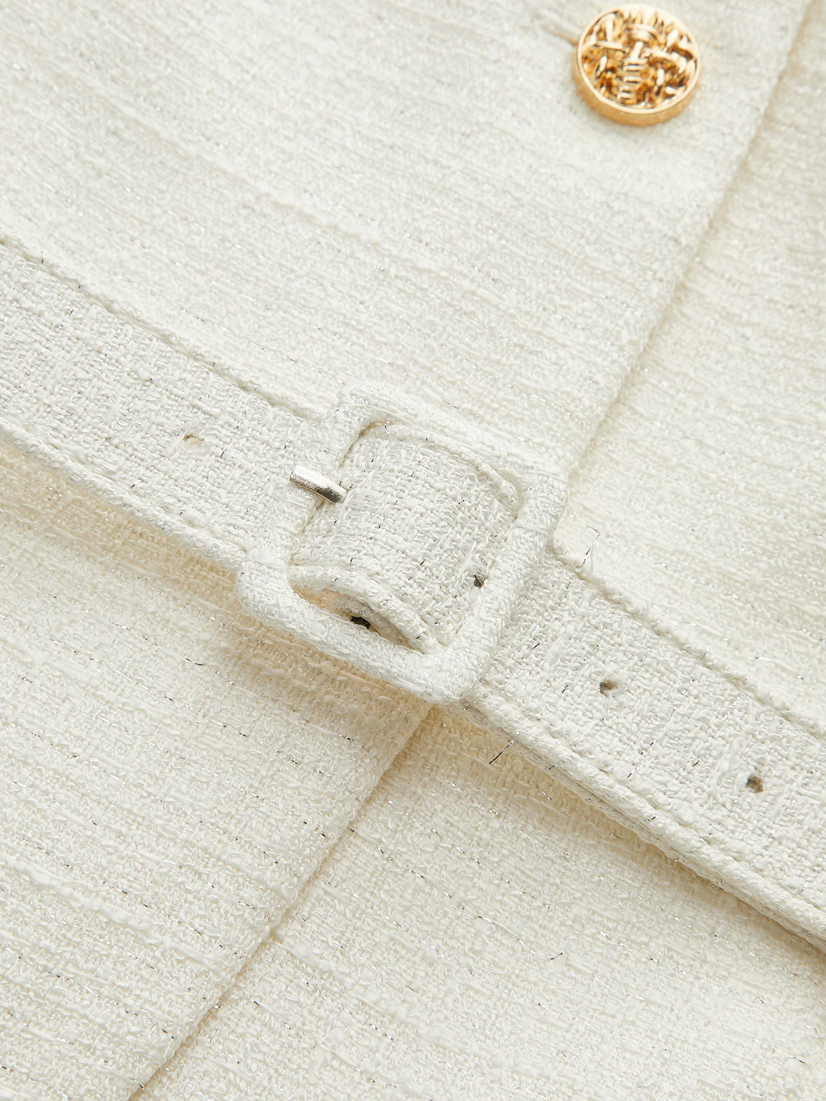 Belted Metal Button Sleeveless Vest - Wholesalesil