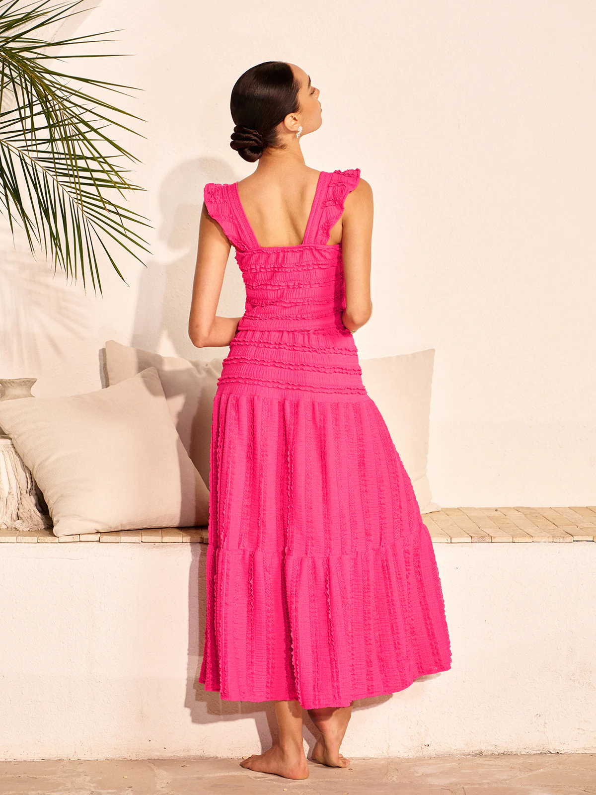 Ruched Crop Top And Maxi Skirt Set - Wholesalesil