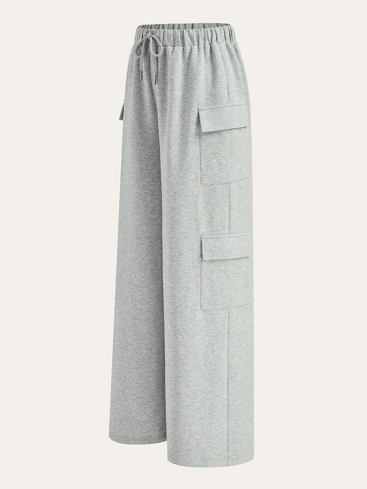 Drawstring Waist Wide Leg Cargo Pants - Wholesalesil