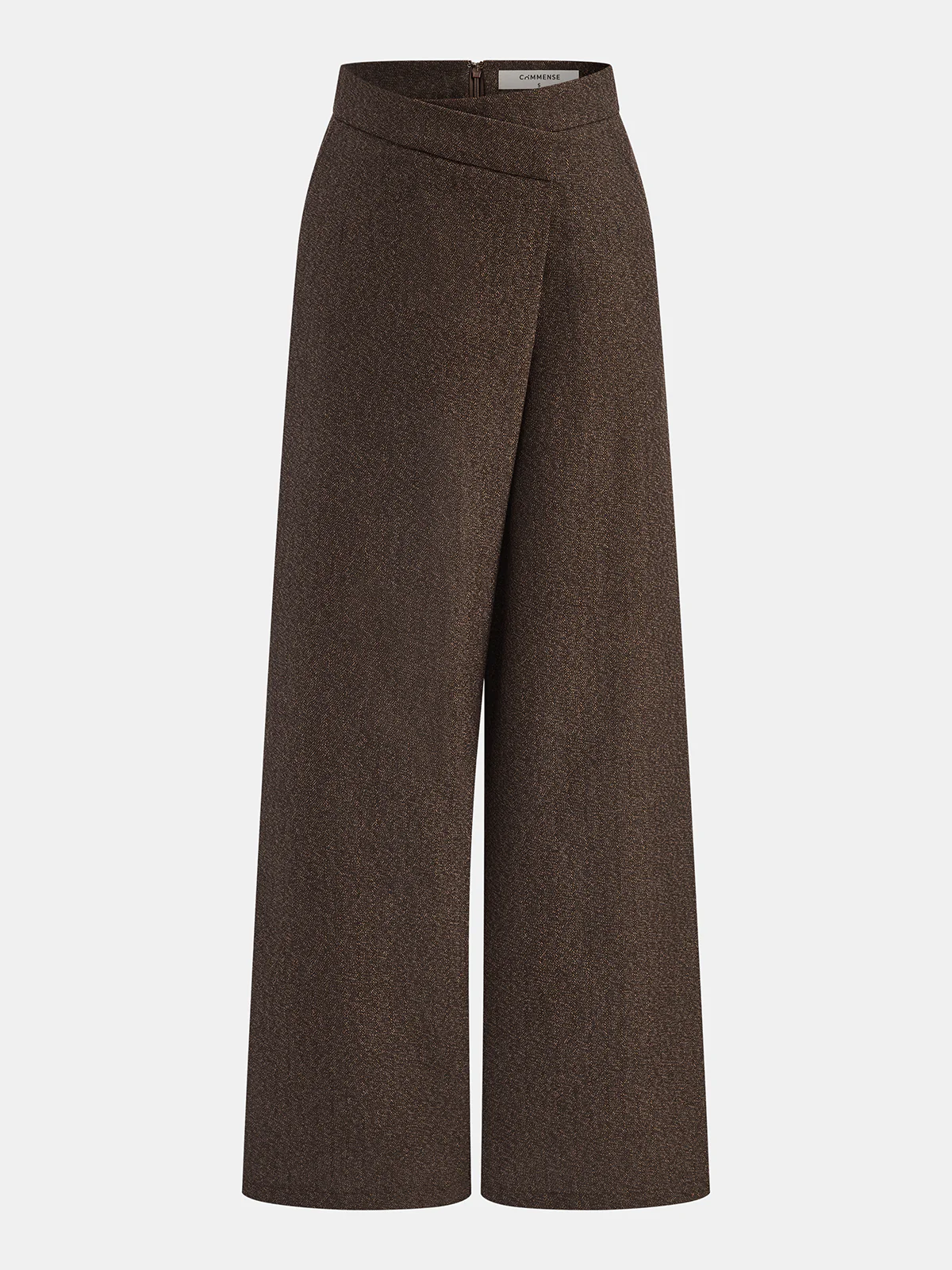 Asymmetrical High-Waisted Wide-Leg Pants - Wholesalesil