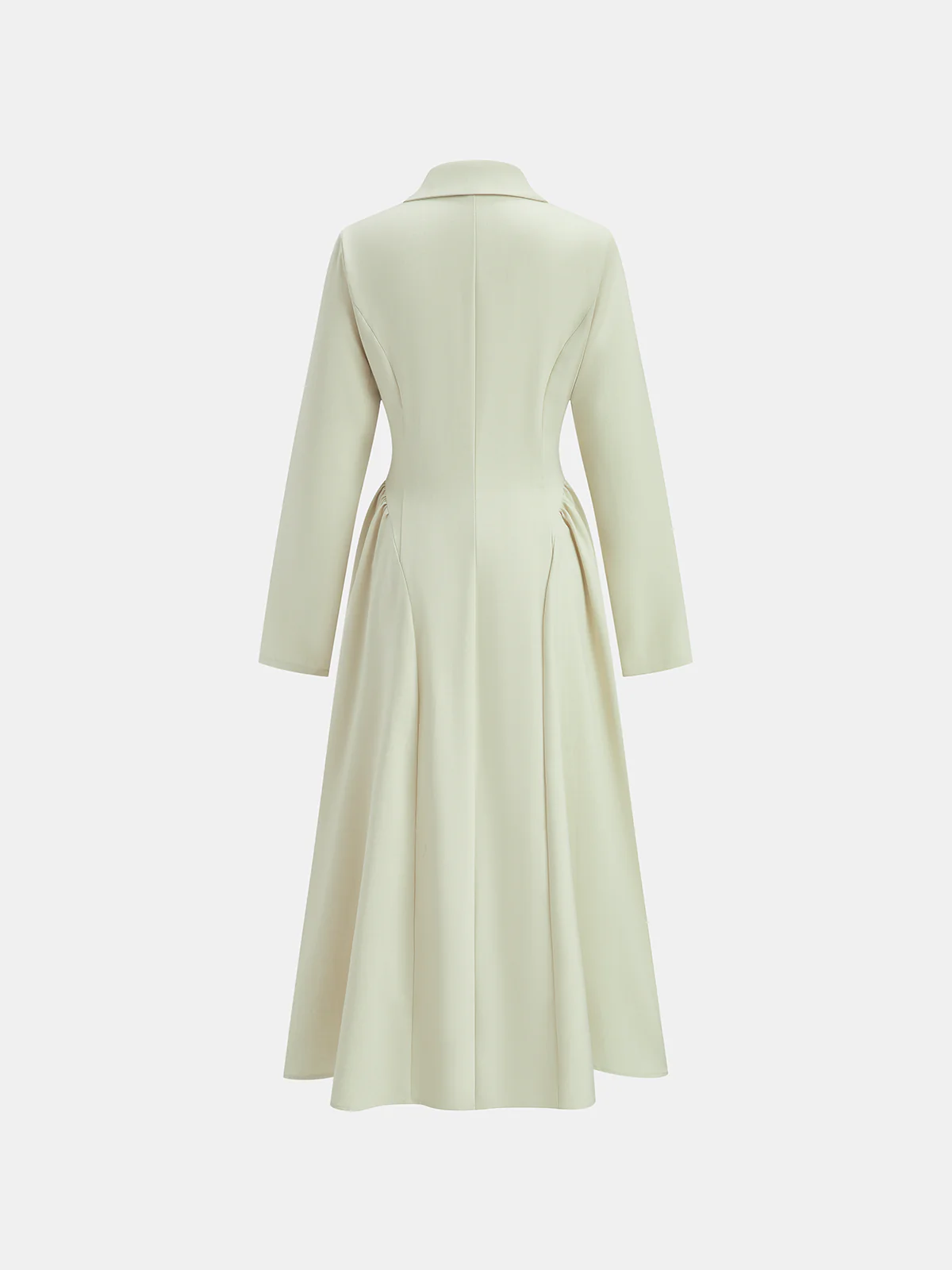 Lapel Collar Button Front Maxi Dress - Wholesalesil