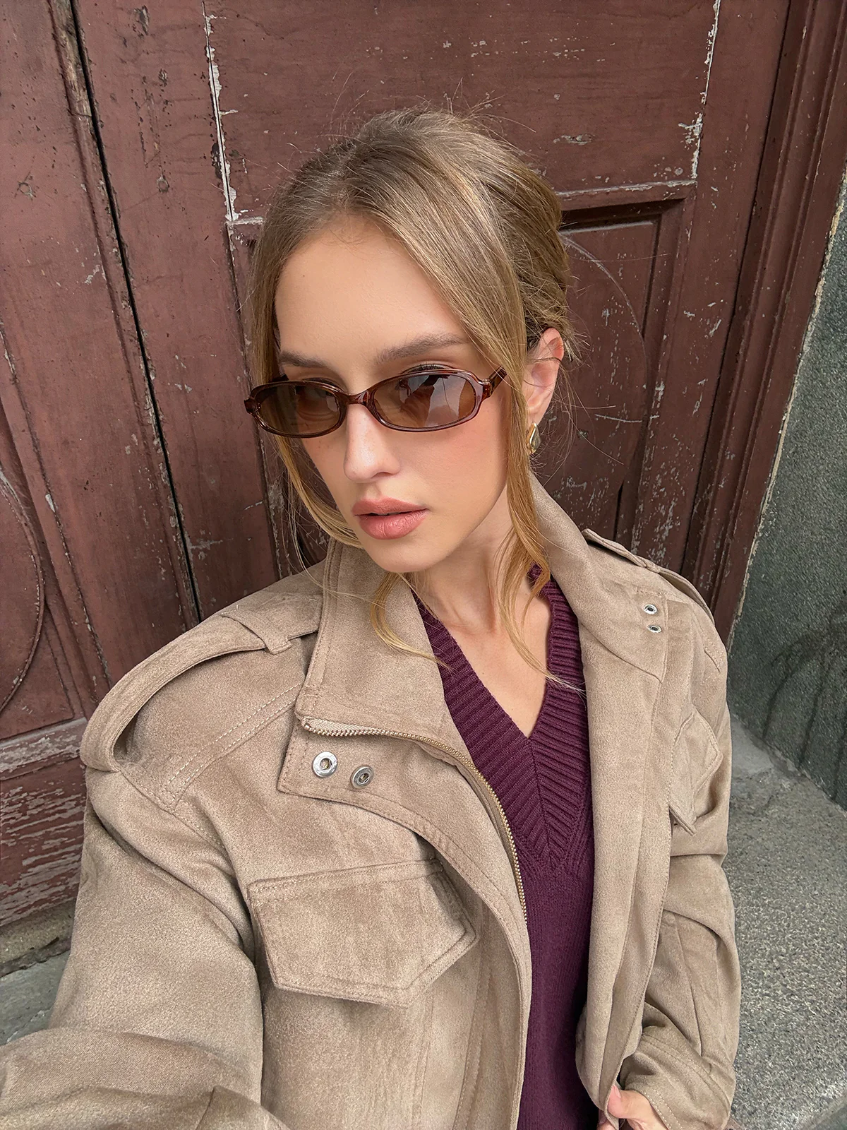 Oversized Long-Sleeve Utility Jacket - Wholesalesil