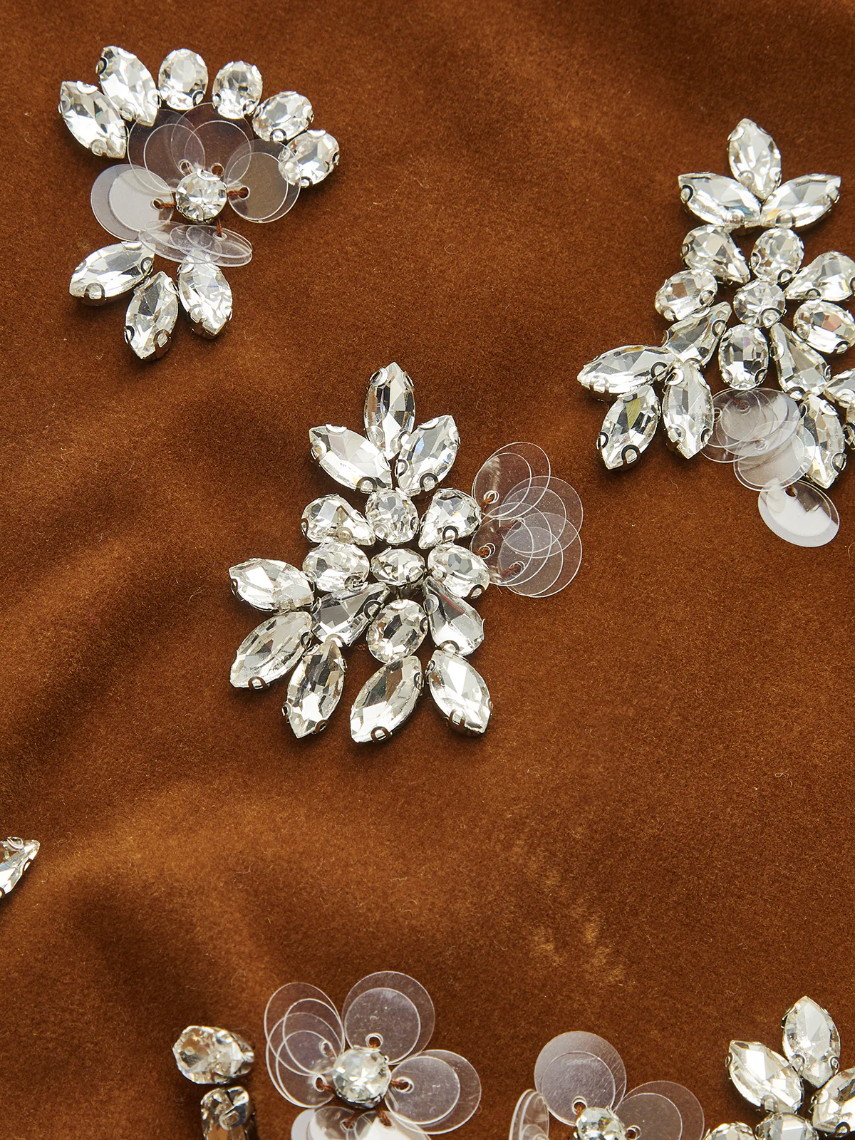 Velvet Sleeveless Mini Dress with Crystal Embellishments - Wholesalesil