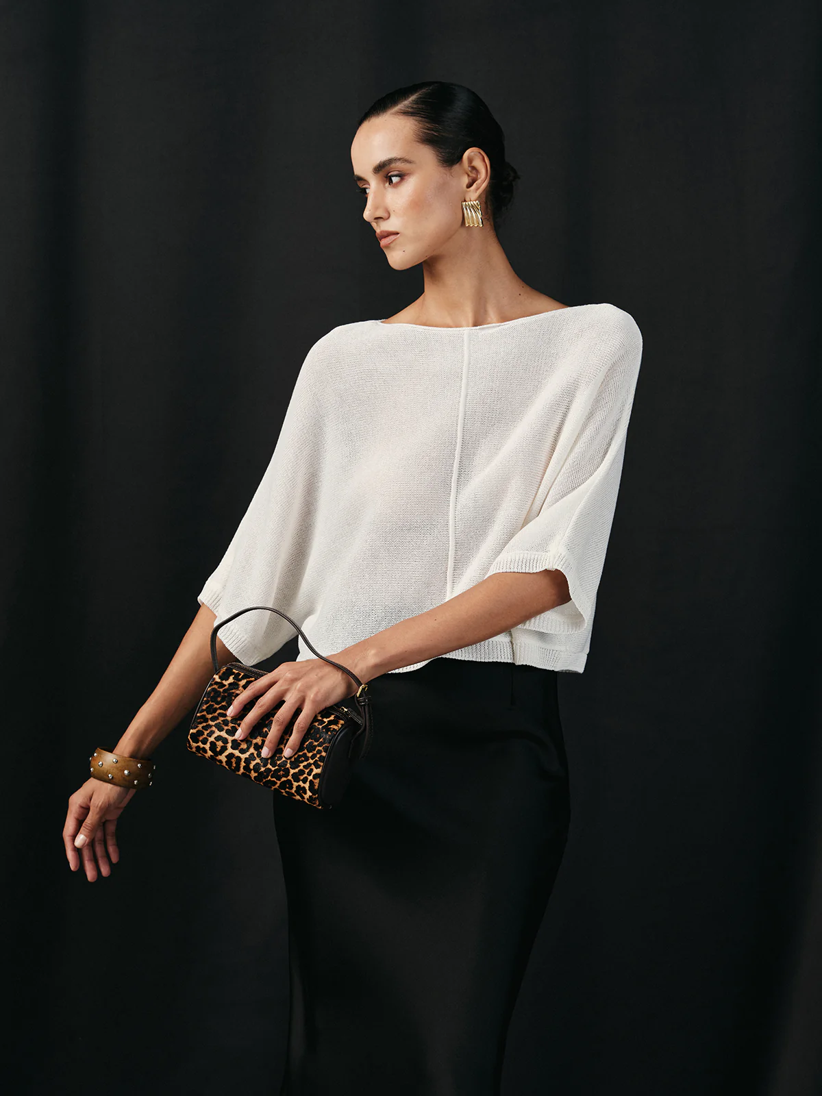 Semi-Sheer Batwing Sweater - Wholesalesil