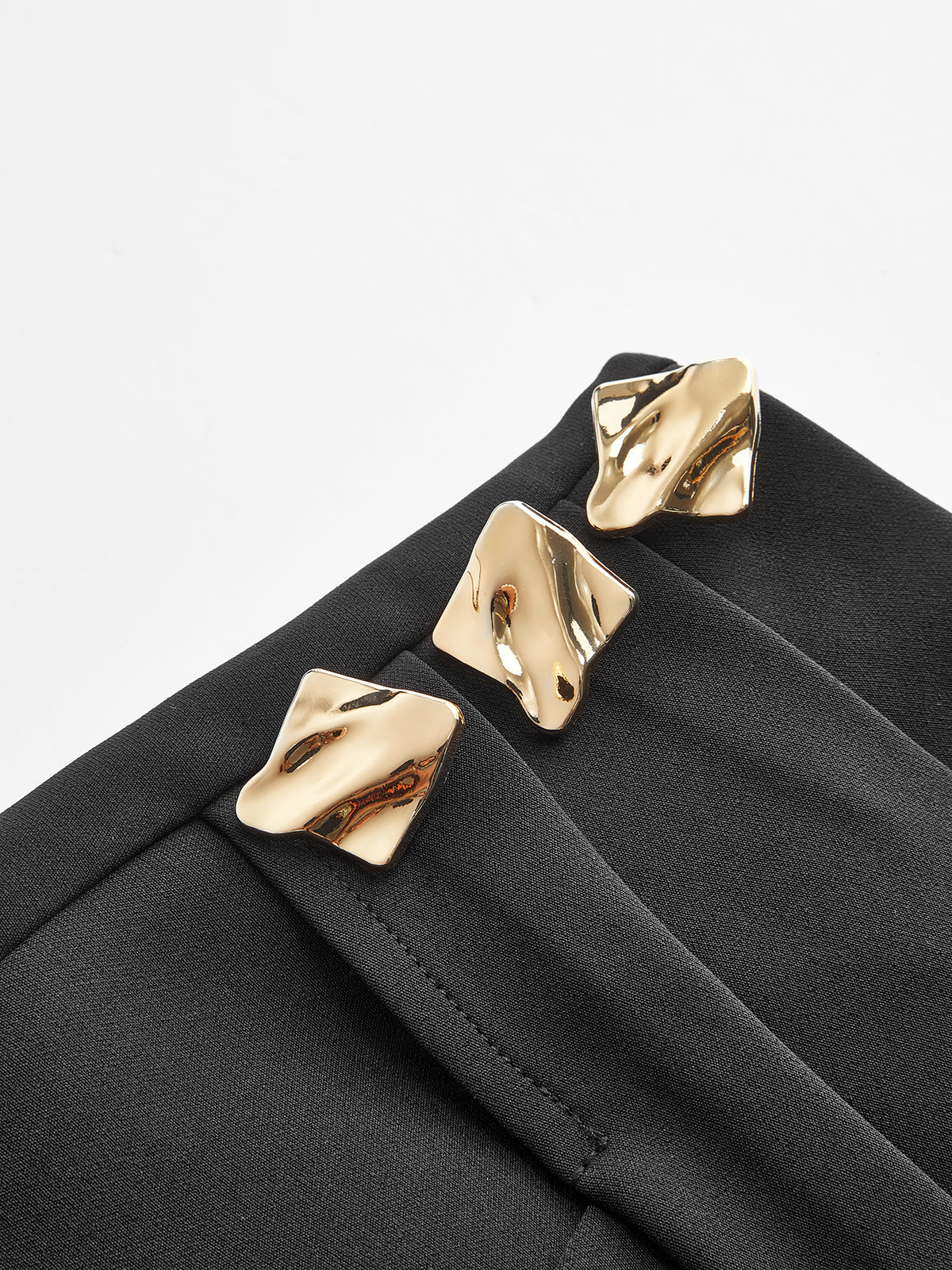 Metal Detail Asymmetric Skort - Wholesalesil