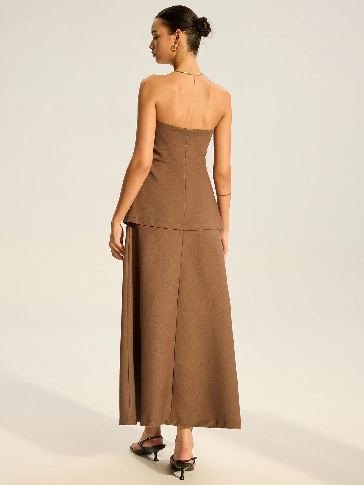 Strapless Layered Maxi Dress - Wholesalesil