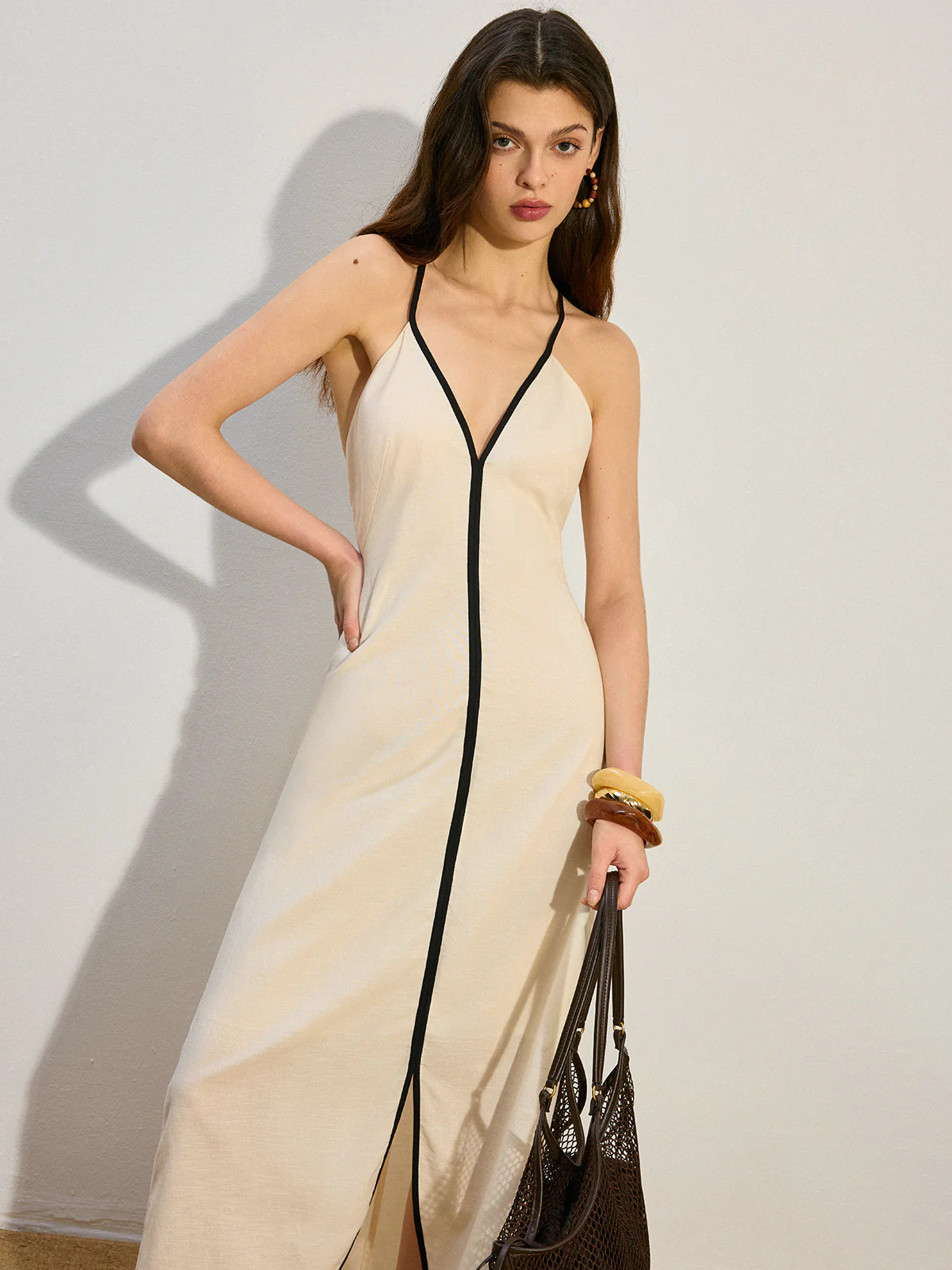 Linen & Cotton Maxi Dress - Wholesalesil