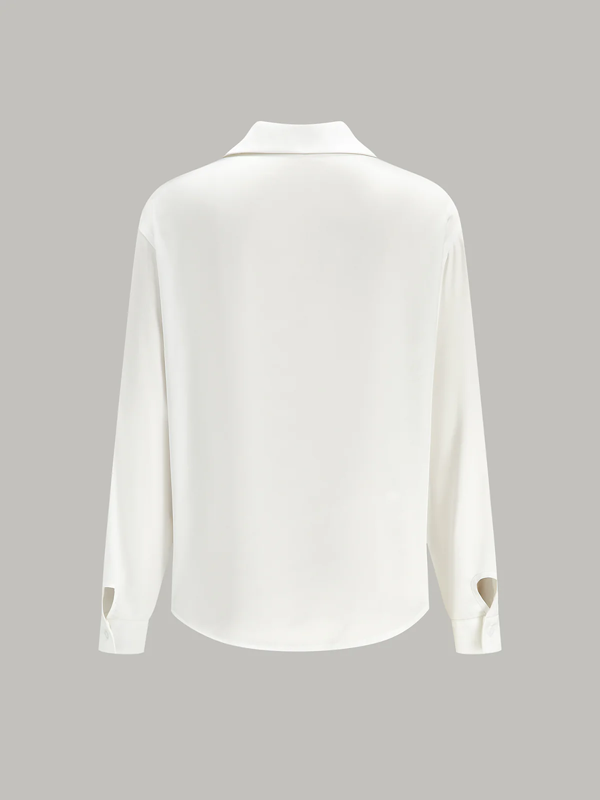Long-Sleeve Spread Collar Buttoned Shirt - Wholesalesil