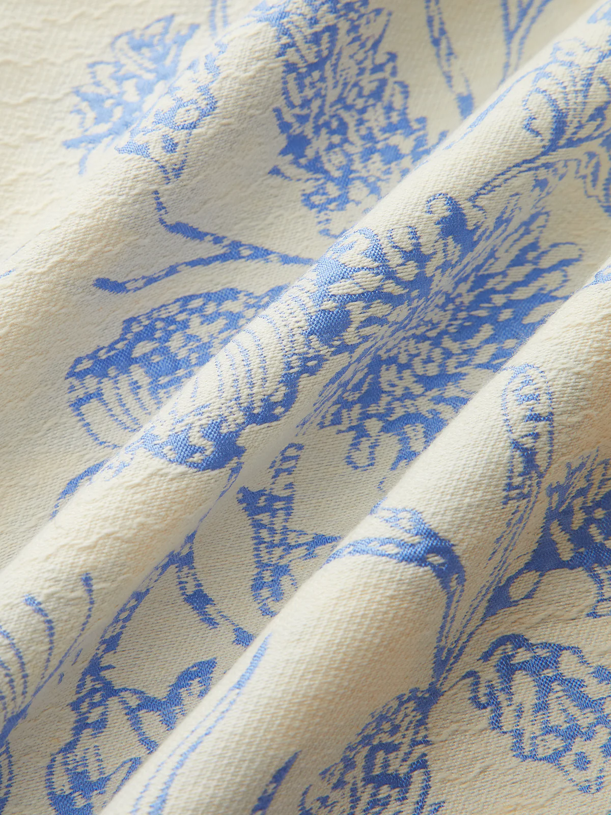 Shirt Collar Floral Jacquard Mini Dress - Wholesalesil