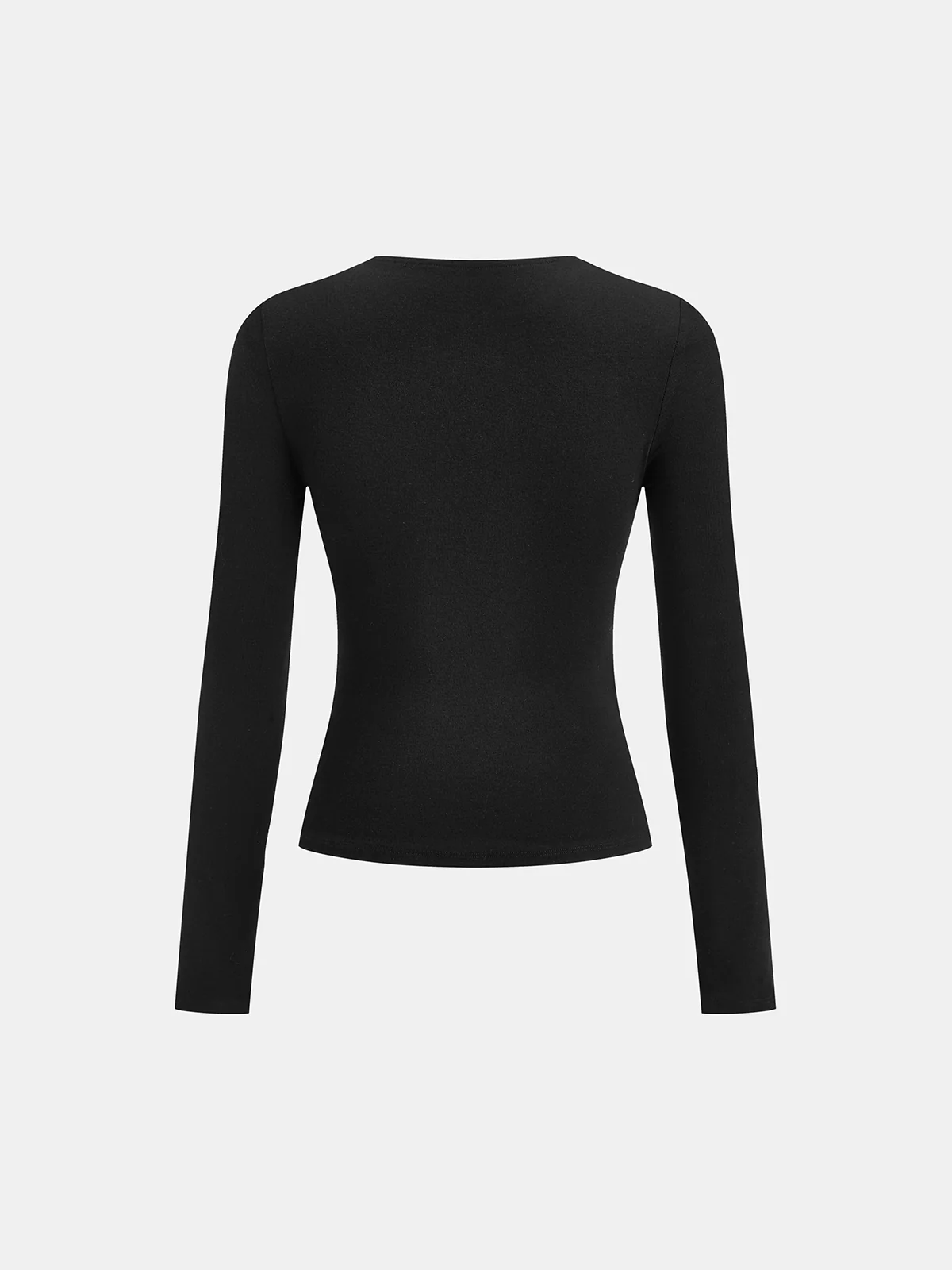 Slim Fit Zip-Front Long Sleeve T-Shirt - Wholesalesil