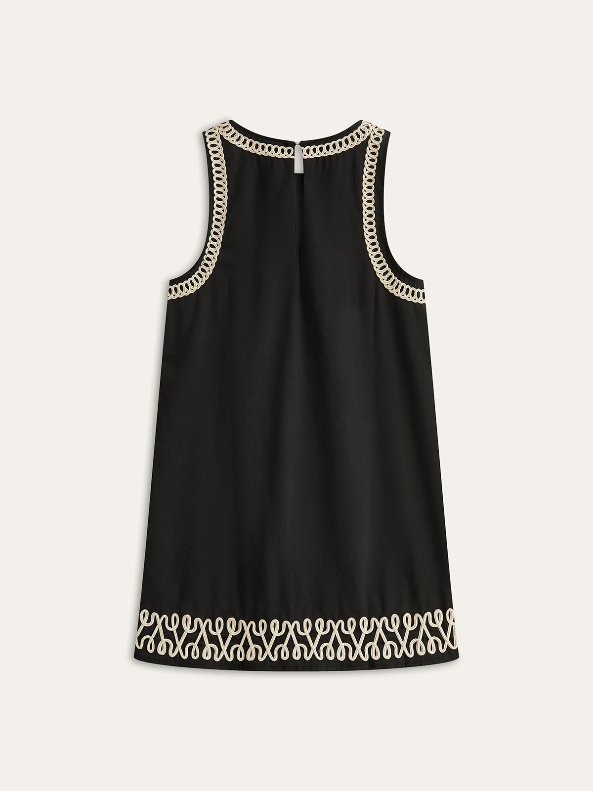 Sleeveless Embroidery Mini Dress - Wholesalesil
