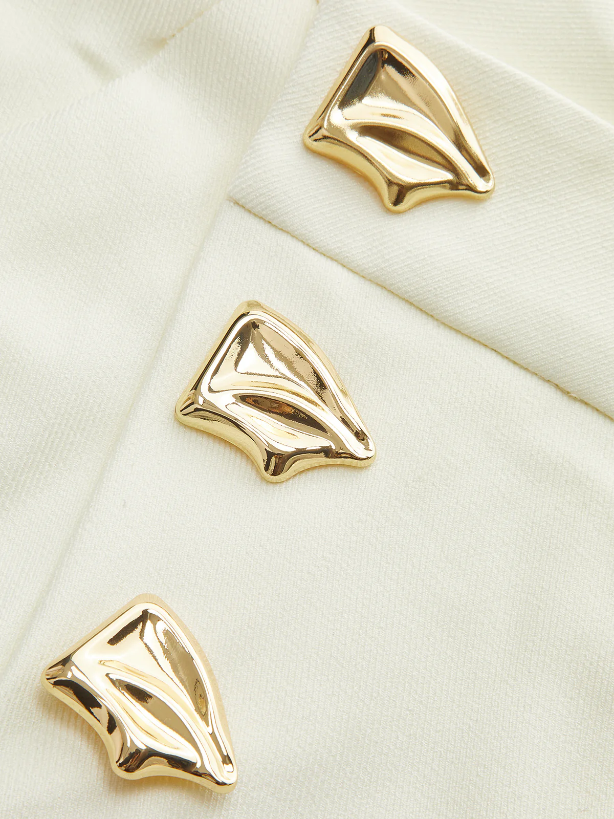 Mid-Waist Asymmetric Metal Detail Wide-Leg Pants - Wholesalesil