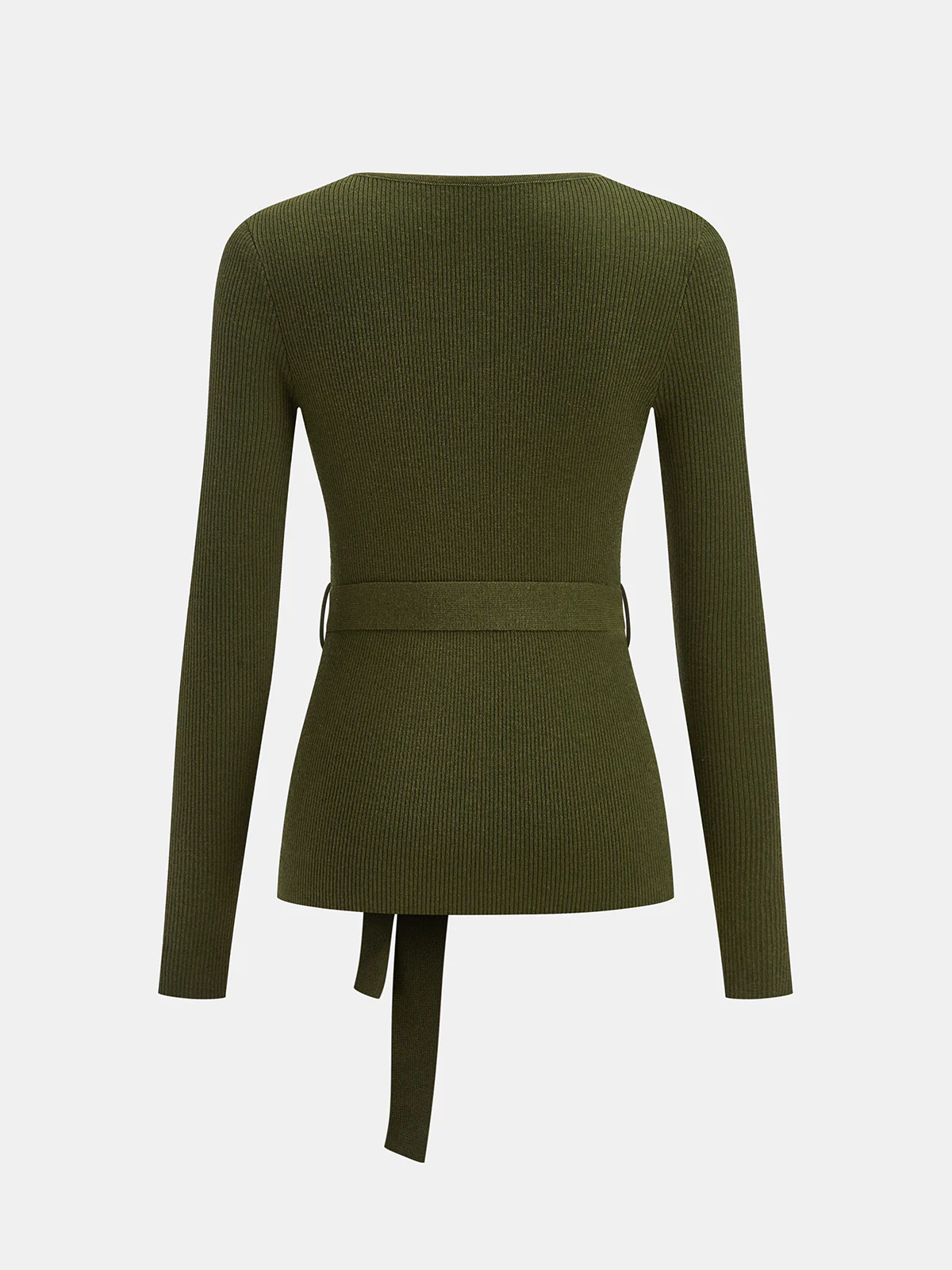 Wool Blend Belted Cardigan - Wholesalesil