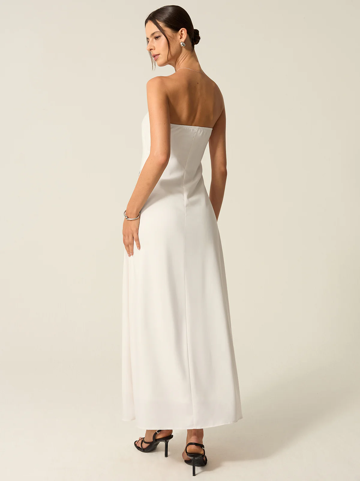 Strapless Floral Print Maxi Dress - Wholesalesil