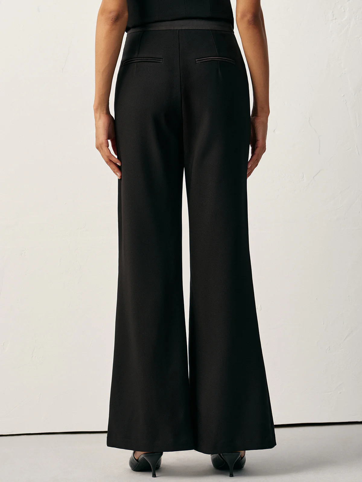 Mid-Waist Flared Pants - Wholesalesil