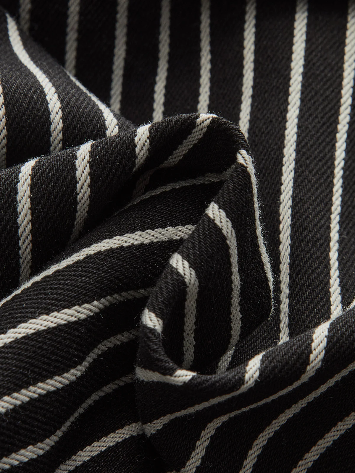 Cotton-Blend Striped Belted Longline Vest - Wholesalesil