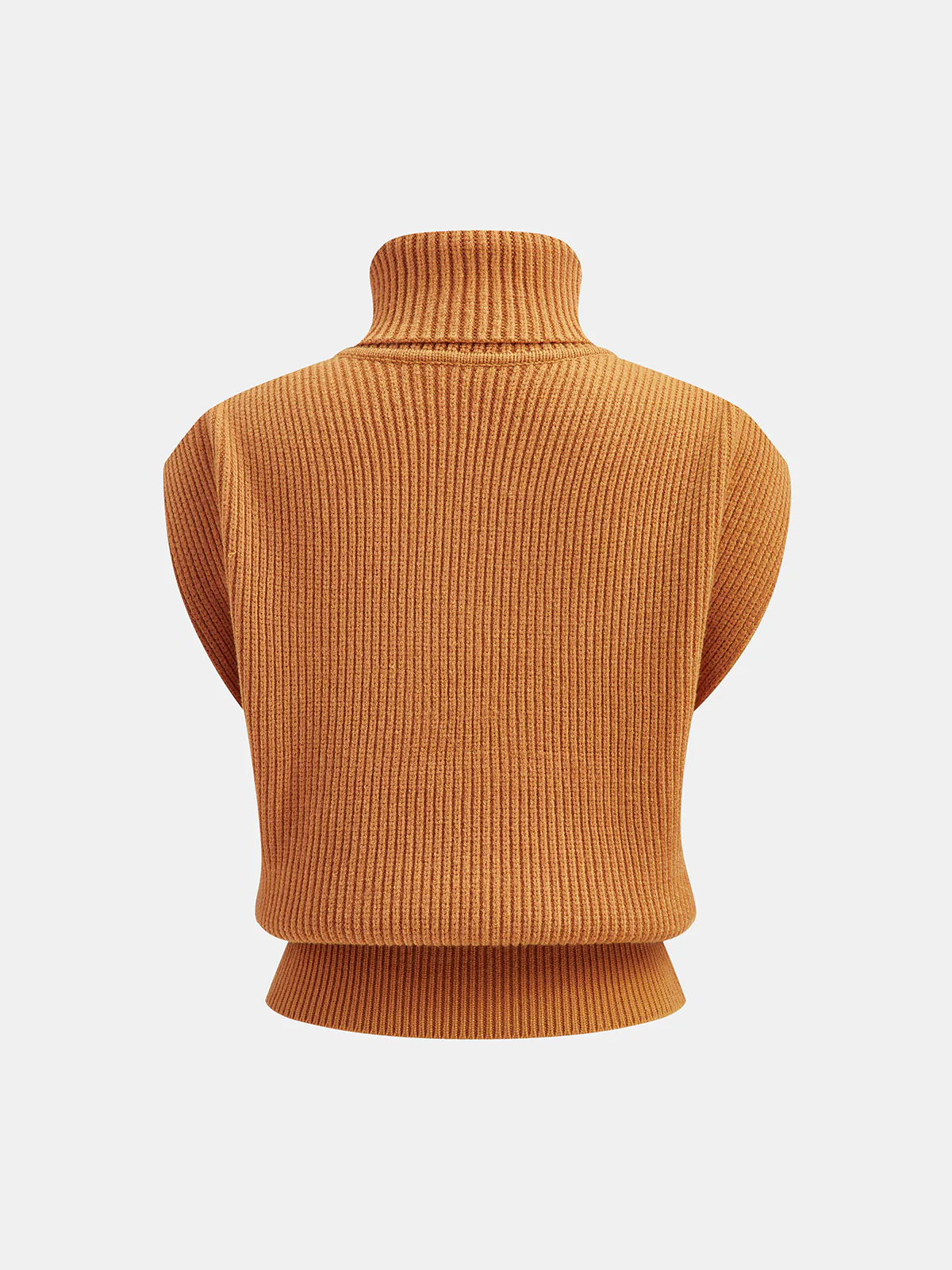 Turtleneck Sleeveless Sweater Vest - Wholesalesil