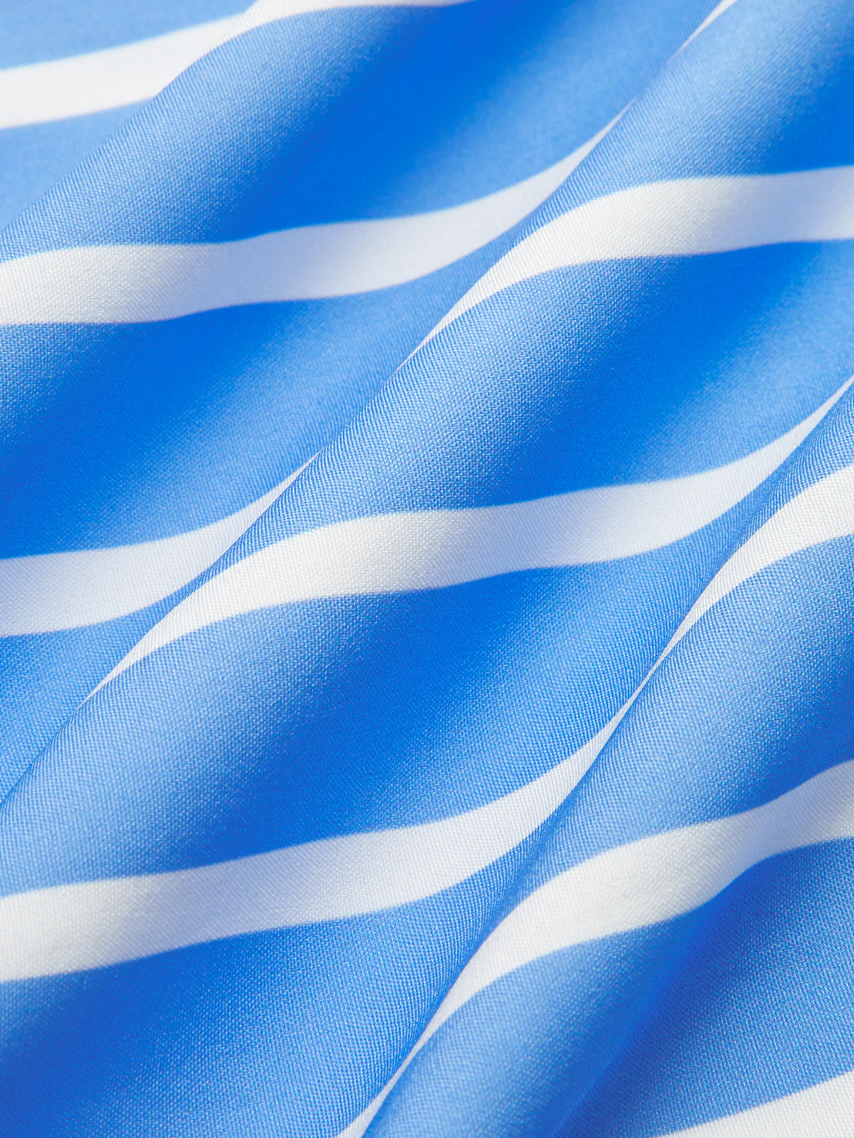 Belted Striped Dress with Puff Sleeves - Wholesalesil