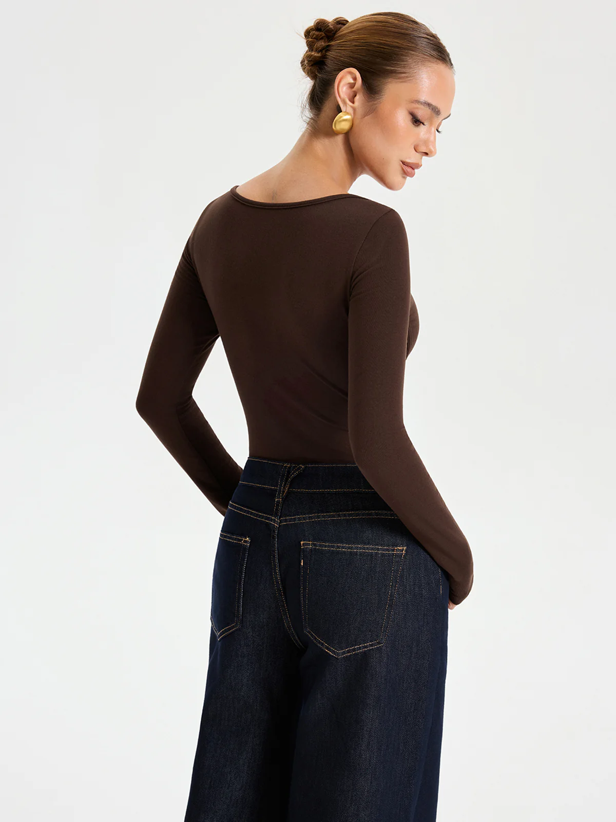 Bra-free Square Neck Bodysuit - Wholesalesil