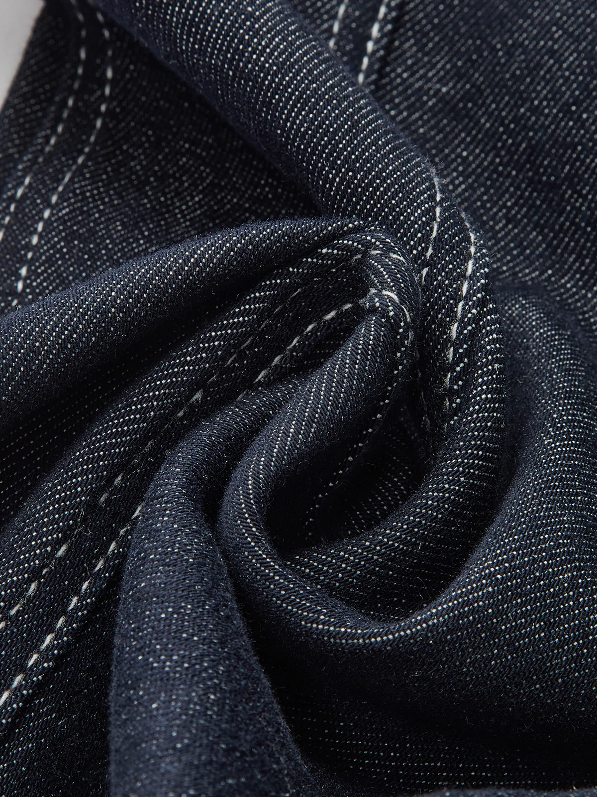 Denim Contrast-Stitch Pants with Belt - Wholesalesil