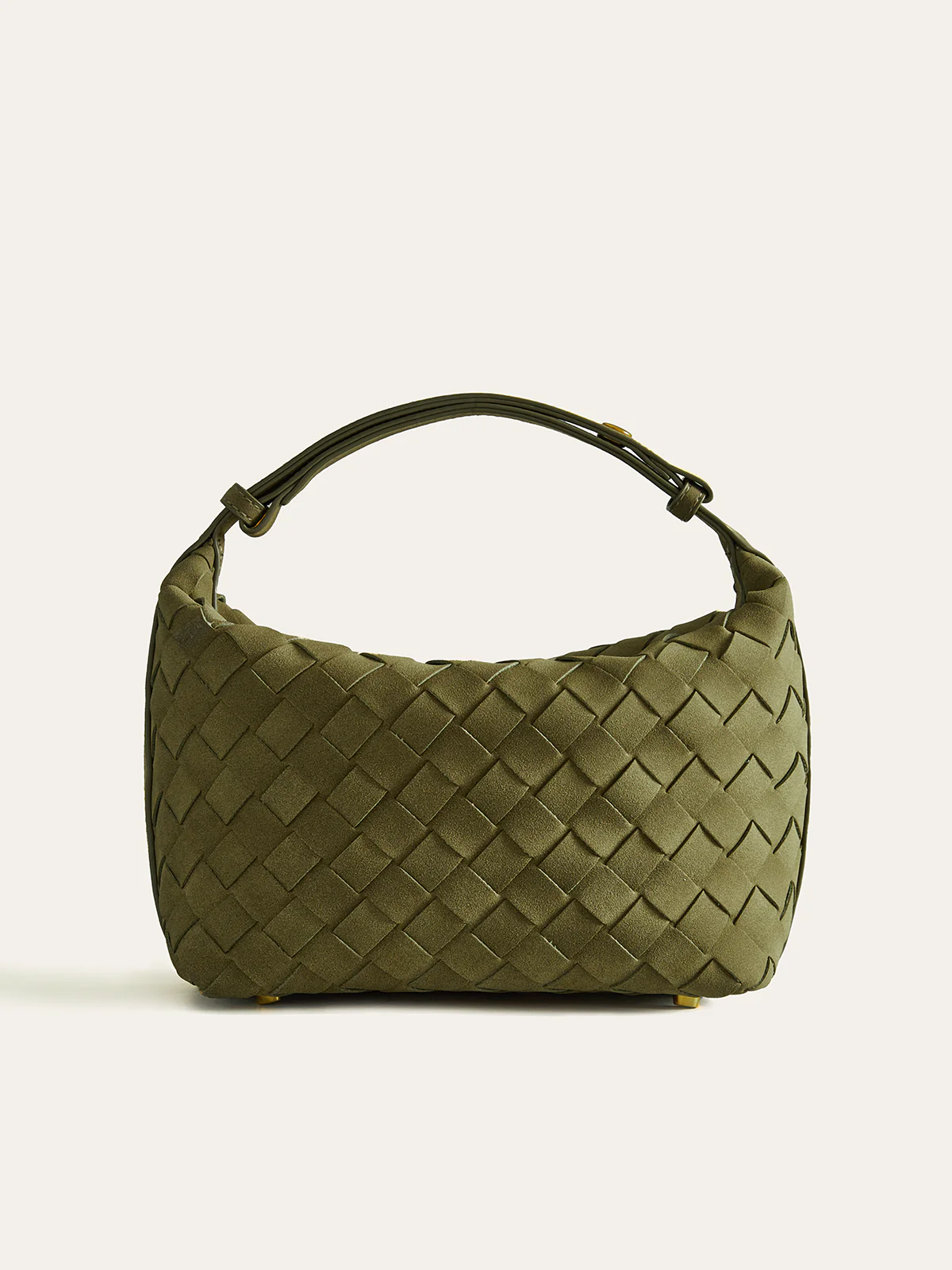 Woven PU Leather Top-Handle Bag - Wholesalesil