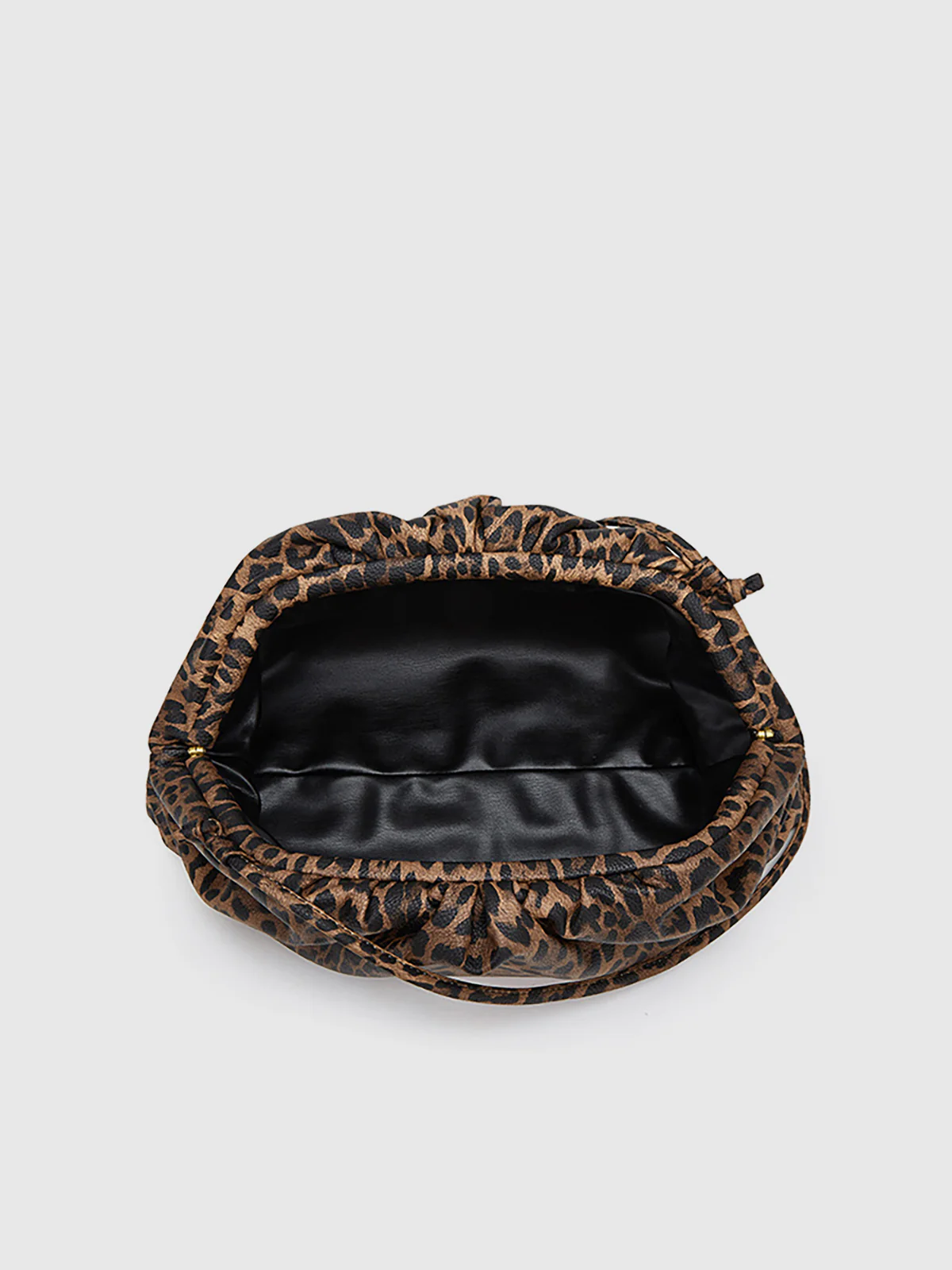 Leopard Print Ruched Cloud Bag - Wholesalesil