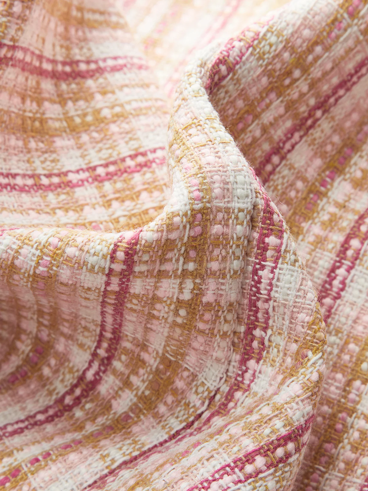 Bow Neckline Tweed Paneled Mini Dress - Wholesalesil