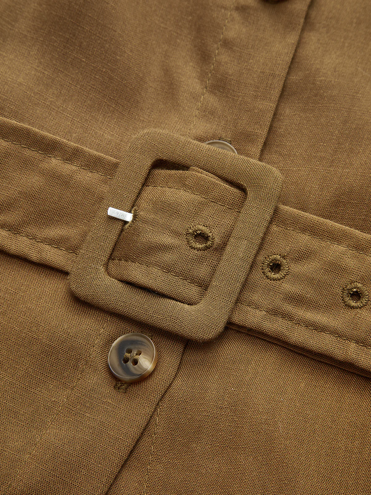 Belted Button Sleeveless Maxi Dress - Wholesalesil