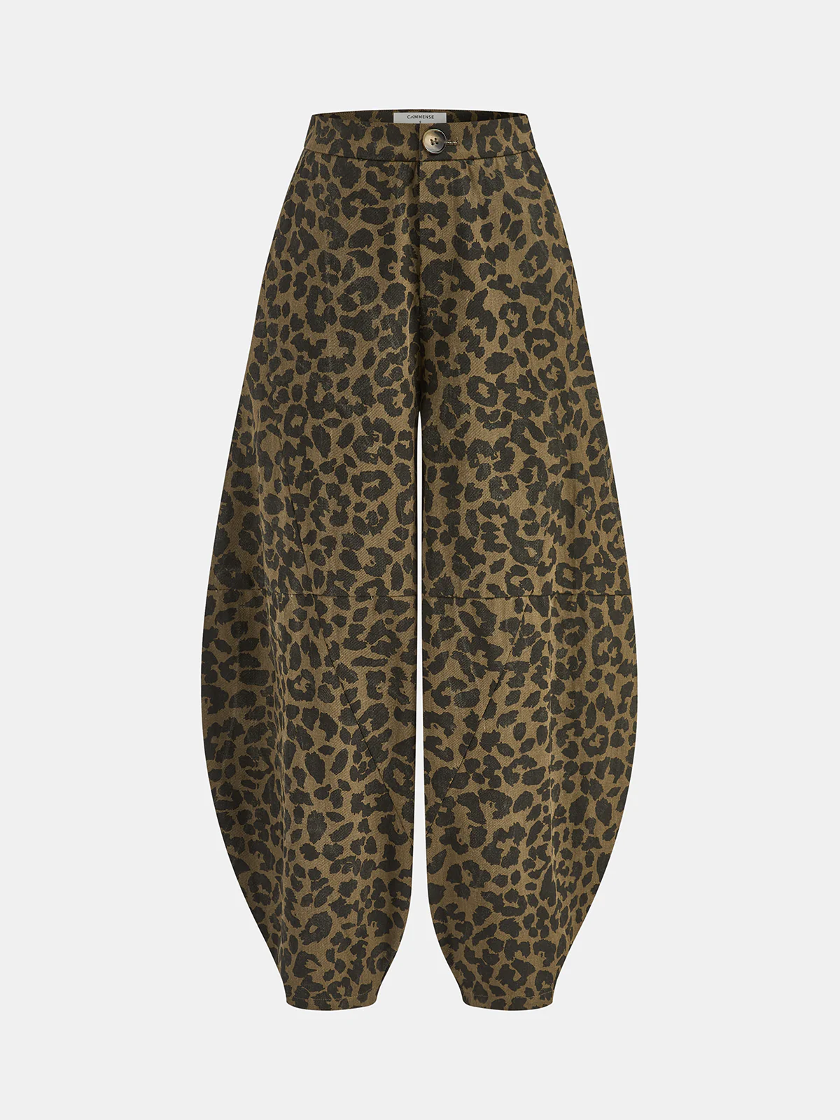 Leopard Print Cotton Balloon Pants - Wholesalesil