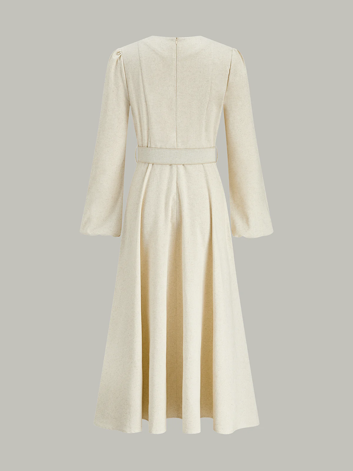 Button Front Belted Midi Dress - Wholesalesil