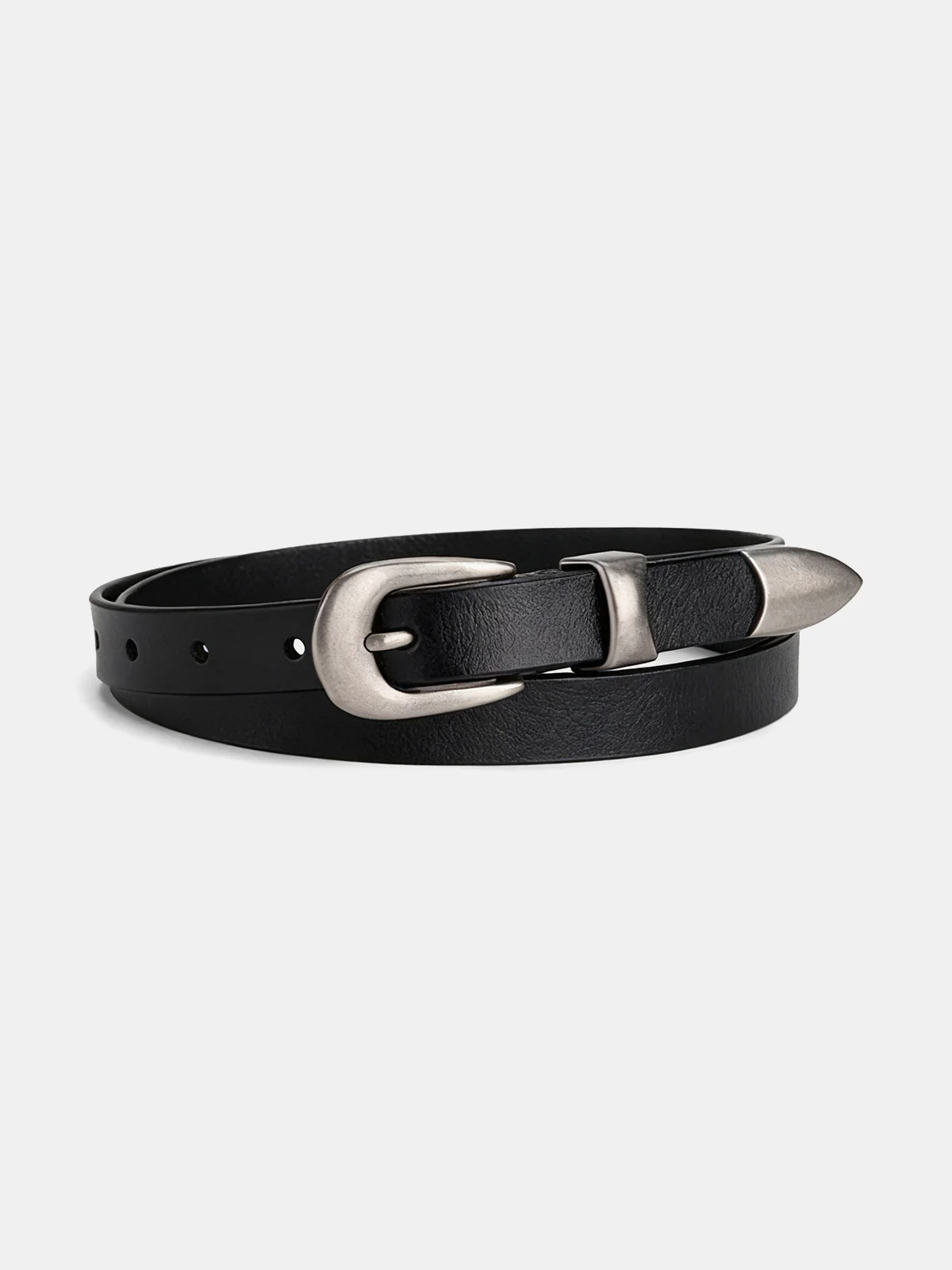 Pointed Tip Detail PU Leather Belt - Wholesalesil