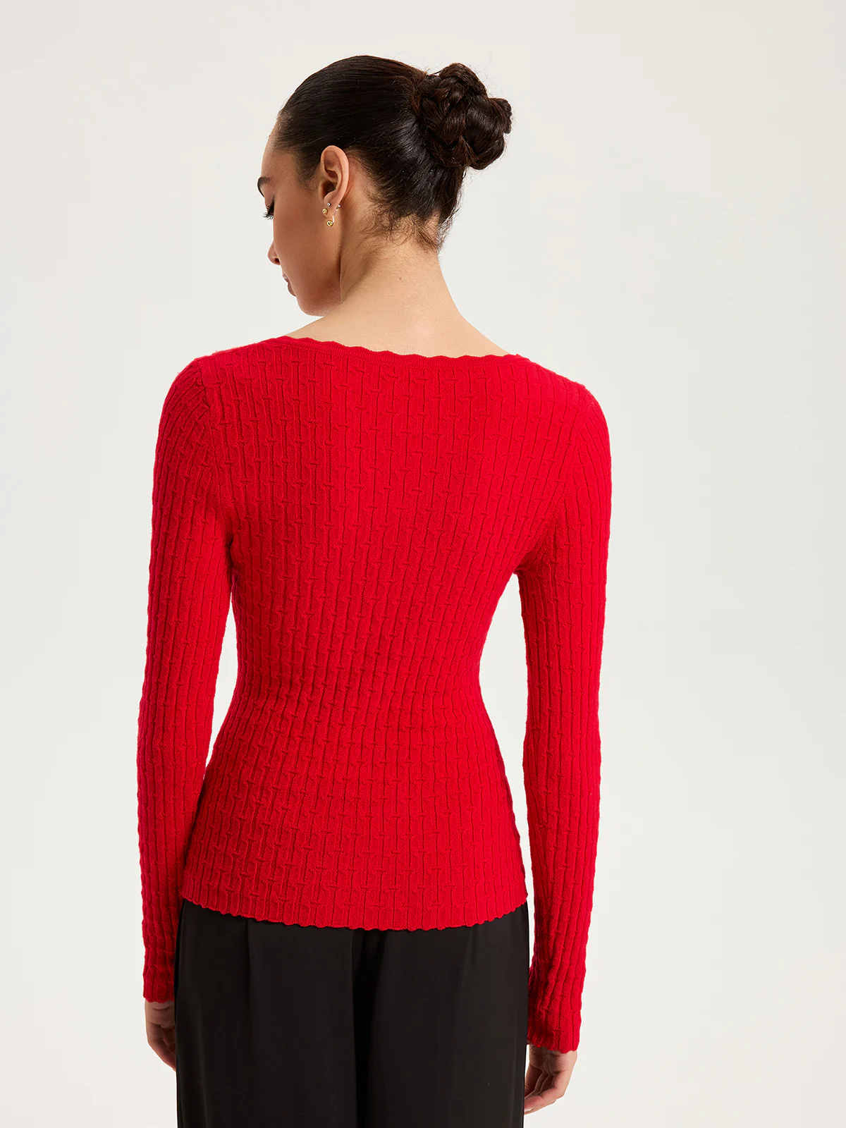 Wool-Blend Cable-Knit Metal Button Cardigan - Wholesalesil