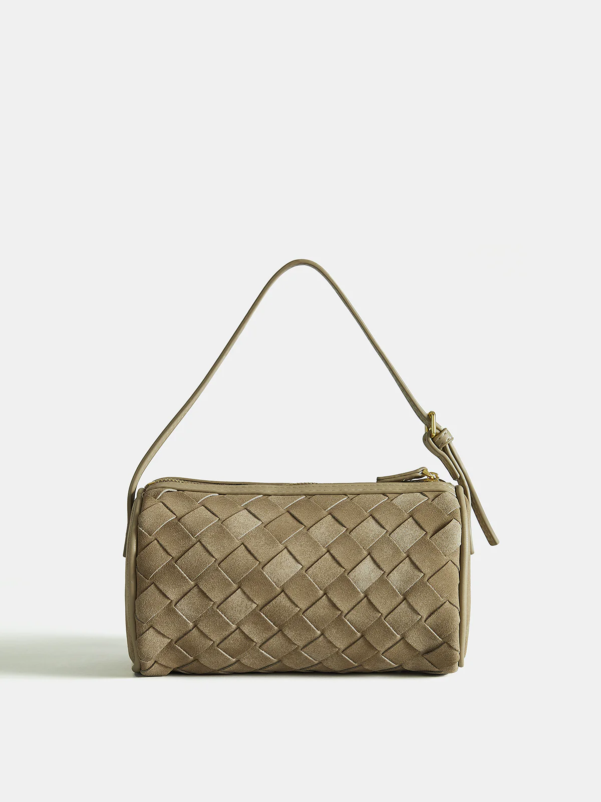 Woven Frosted PU Leather Shoulder Bag - Wholesalesil
