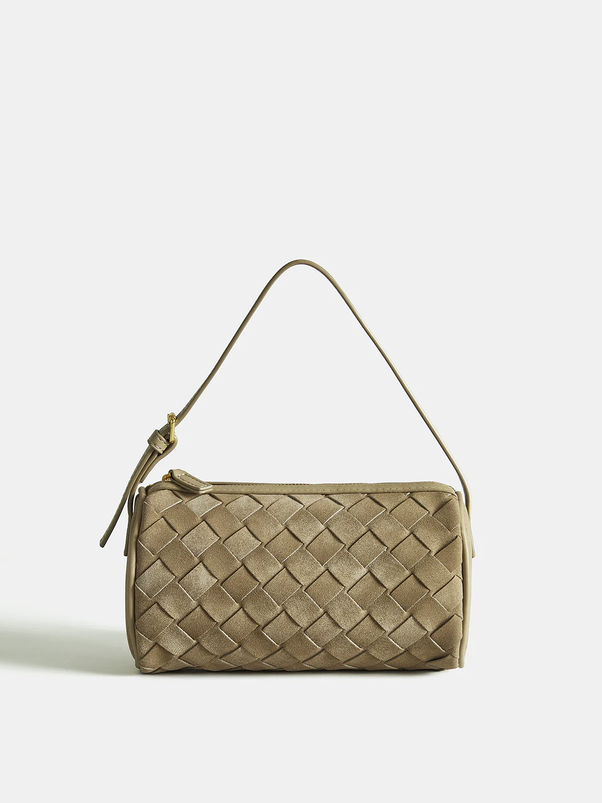 Woven Frosted PU Leather Shoulder Bag - Wholesalesil