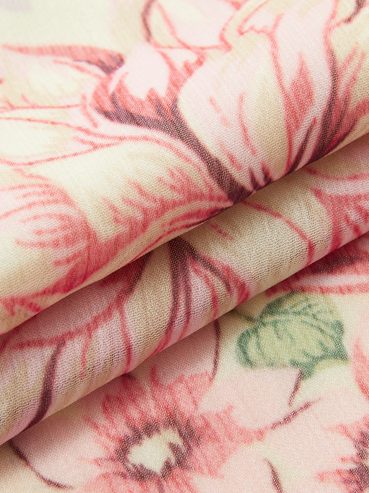 Floral Print Bow Neck Belted Maxi Dress - Wholesalesil