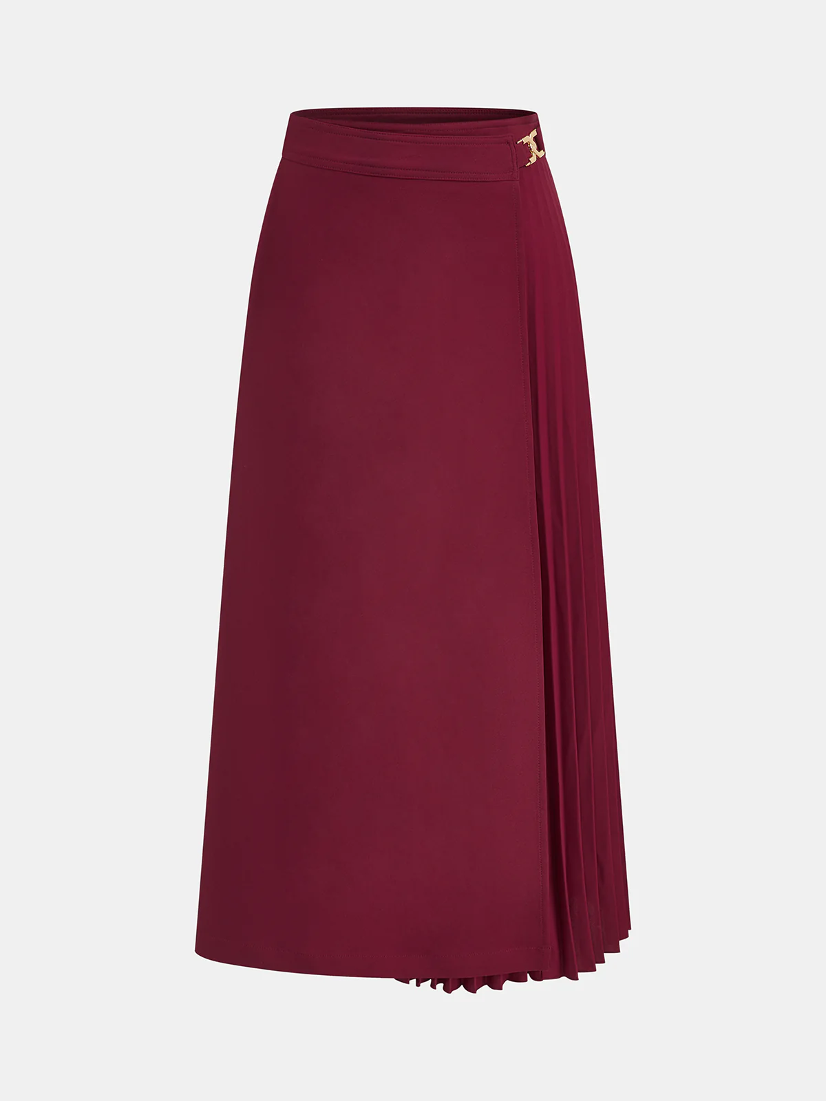 Asymmetric Pleated Maxi Skirt - Wholesalesil